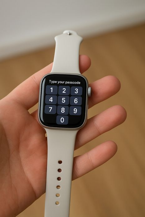 Apple Watch 7, GPS, Carcasa Starlight Aluminium 41mm, Starlight Band