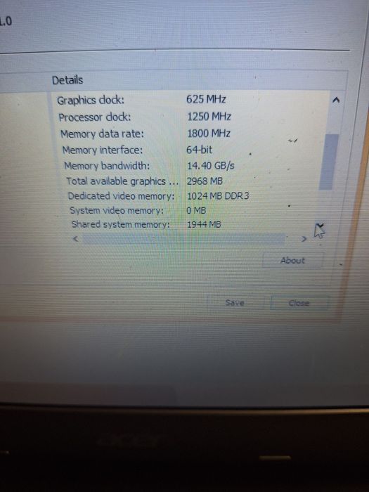 Laptop Incomplet  perfect functional Acer i3 ddr3