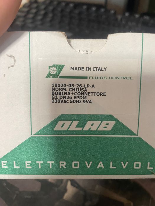 Продавам електромагнитен вентил OLAB G1 DN20 – нов