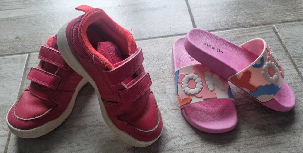 детски маратонки Адидас + джапанки номер 29