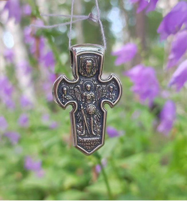 Мужской крест из серебра