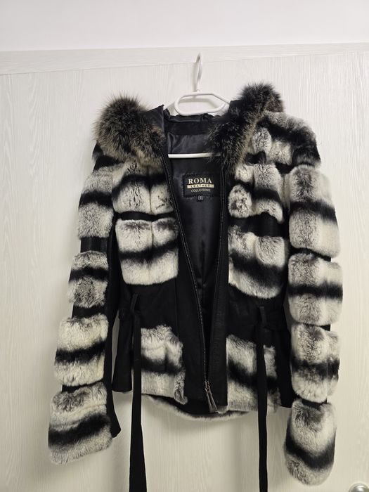 Vand haina de blană noua fara eticheta Roma Leather Collection.