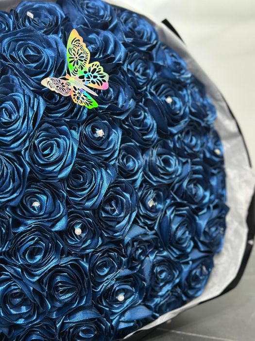 Цветы из атласной ленты