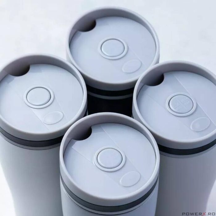 Cana termica, alba, 380ml, termos, inox, Klausberg