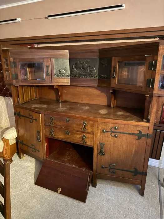 Mobilier antic complet + pian cu coadă Gebrüder Stingl, cca. 1900