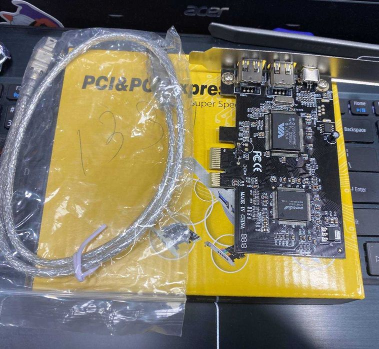 a28electronics предлагает - Новый pcie 1394 в комплекте кабель