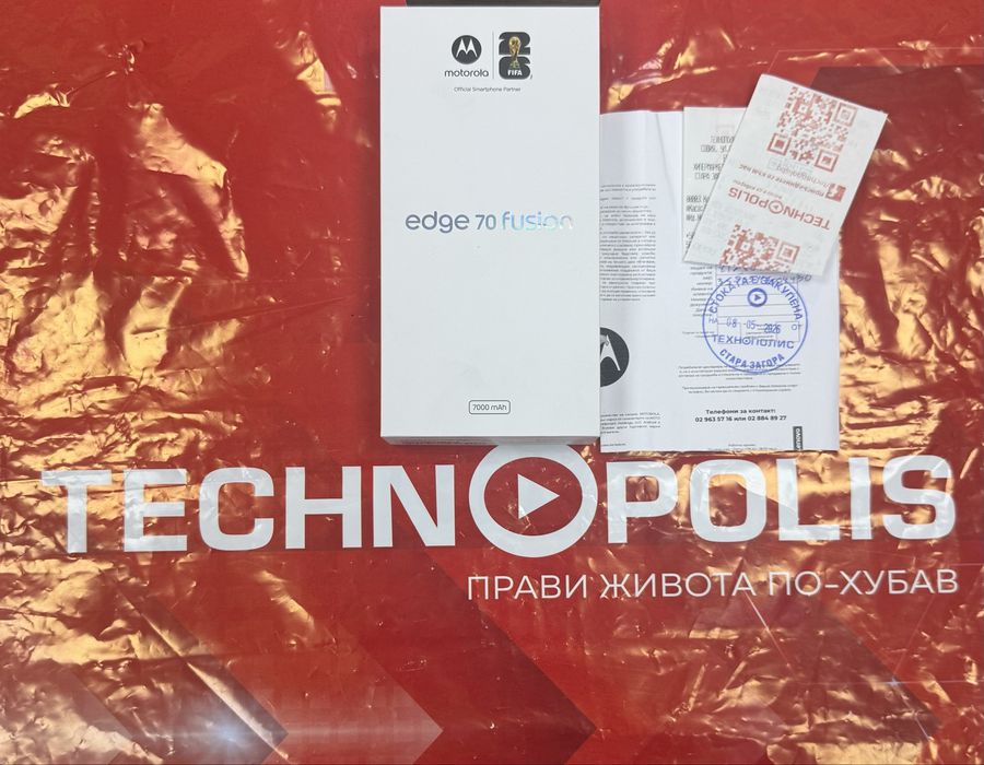 КАТО НОВ Motorola Edge 70 Fusion Гаранция Technopolis 2028 Black
