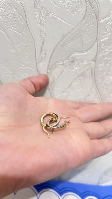 Золото серьги кольцо