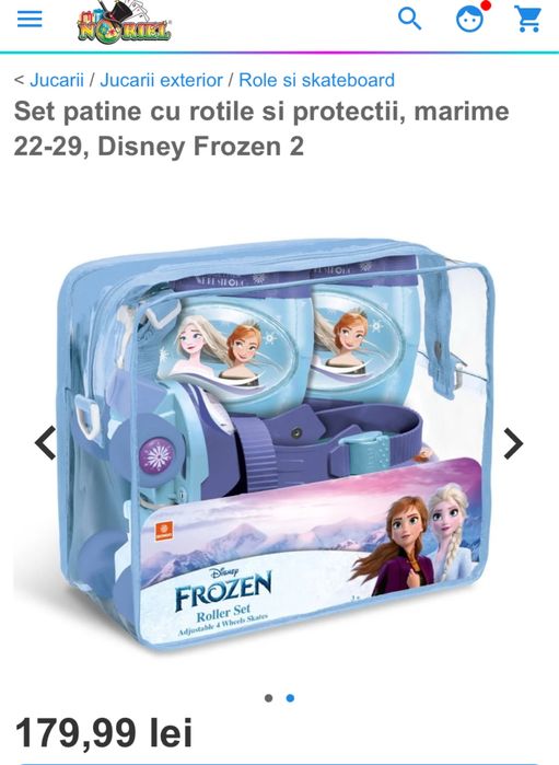 Patinele cu rotile, protectii si casca Disney Frozen