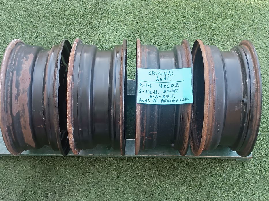 R-14 оригинал 4*108 штамп темир диск. Ауди 80, б3, с3 итд.