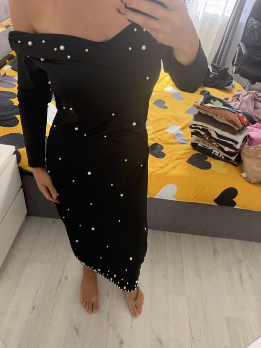 Rochie midi cu perle