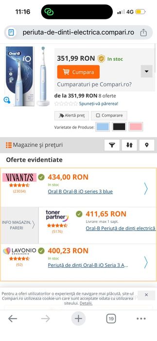 Periuța electrica oral b io3