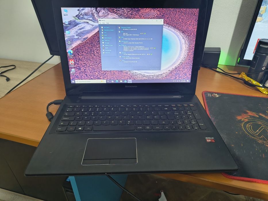 laptop Lenovo 8gb ram/A8 7100/video dedicat
