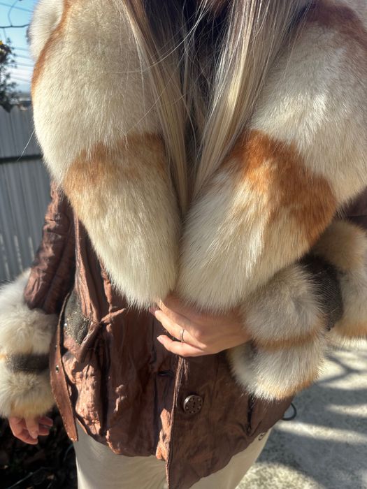 Geacă guler vulpe deosebită mărimea M-L