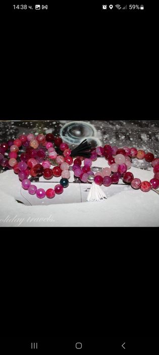 Гривна от полускъпоценни естествени камъни - дамски, детски и мъжки