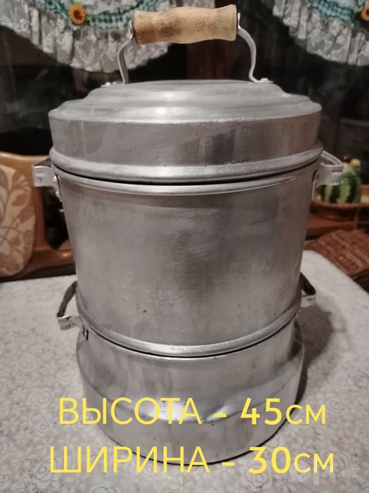 Мантышница и большая кастрюля. СССР.