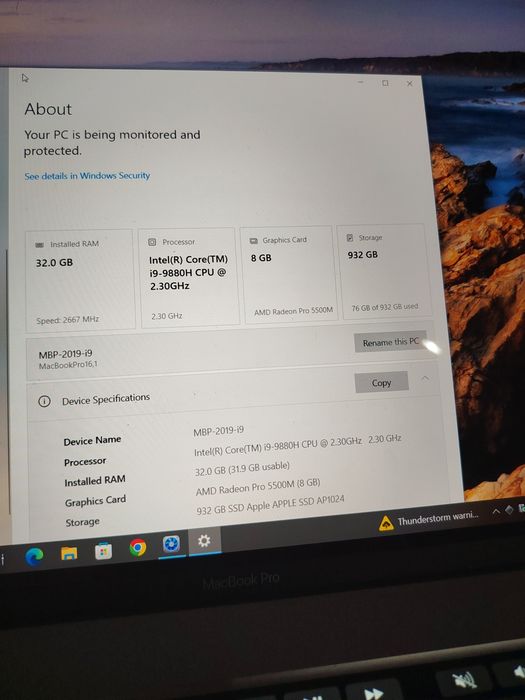 MacBook Pro 2019 Intel i9 32GB RAM DDR4 AMD Radeon 5500M 8GB VRAM 1TB SSD NVMe 16 inch Retina A2141