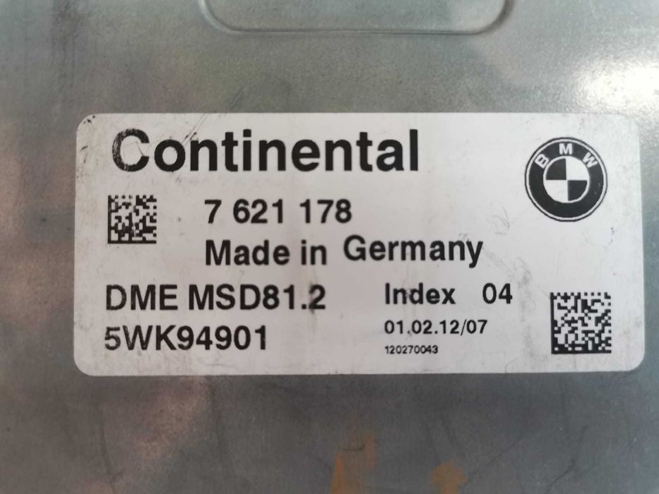 ECU Calculator motor Bmw 118  MSD81.2 7621178 5WK94901