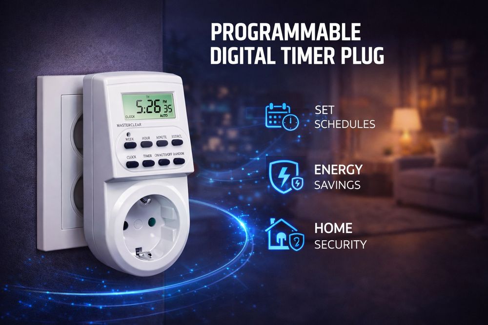 Priză Programabilă Digitală 3600W cu Ecran LCD