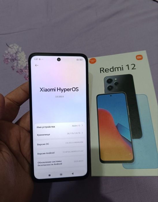 Xiaomi Redmi 12 8/128GB Black Igravoy Karobka bor Holati Yaxshi Zor