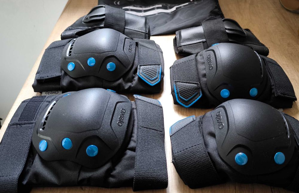 Set trei perechi protectii copii, Oxelo, Decathlon, marimea M