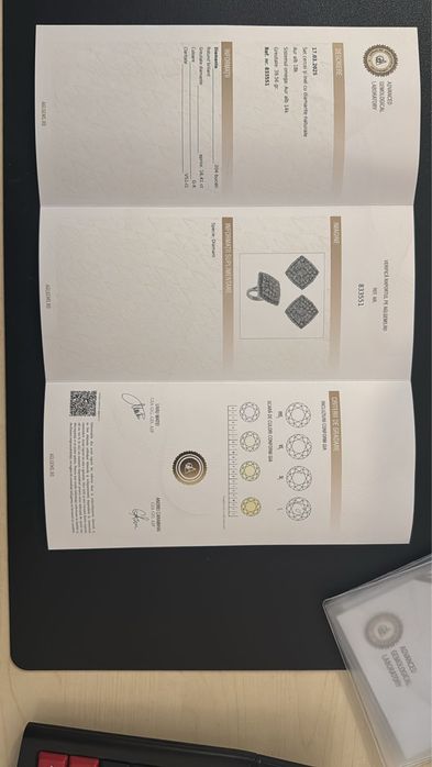 Set 18k cu diamante si certificat L Matei