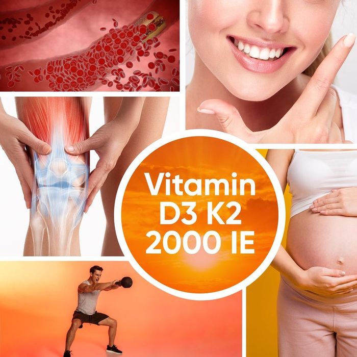 Витамин Д3 + К2 VITAMIN D3+K2(MK-7)  D3-2000 IE K2-200 µg