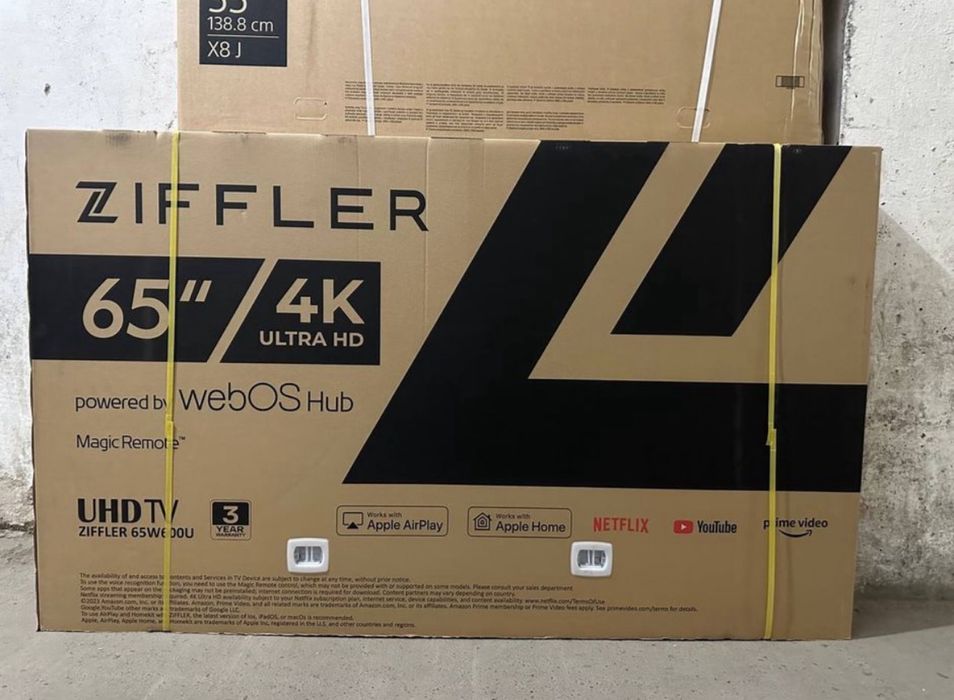 Телевизор Ziffler  55 UHD 4K smart TV QLED доставка  бесплатно