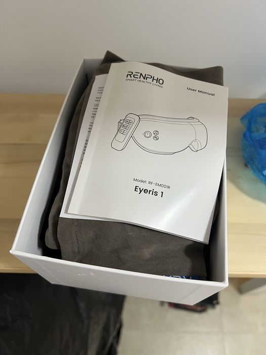Aparat de masaj ocular Renpho Eyeris 1, Bluetooth, muzică, vibrații, aer cald