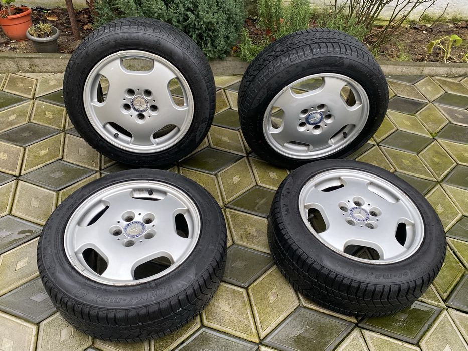 Set 4 cauciucuri de iarna cu jante Mercedes E class 205/55/16 91H  M+S