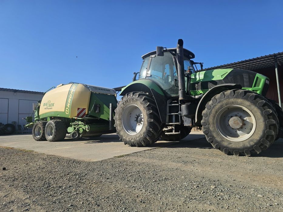 Baloti paie dreptunghiulari mici si mari/presa/balotiera KRONE big pack/tract0r deutz 275cp