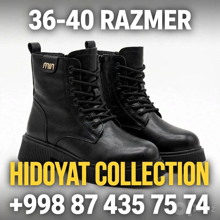 Qora va oq botinka ayollar 36-40 razmer yangi
Ranglari: Qora va Oq
Raz