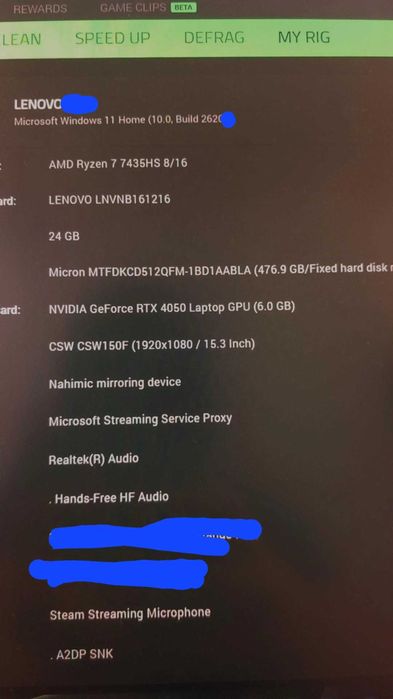 Laptop Lenovo LOQ 15ARP9 gaming