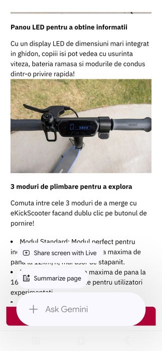 Vând trotineta electrica copii