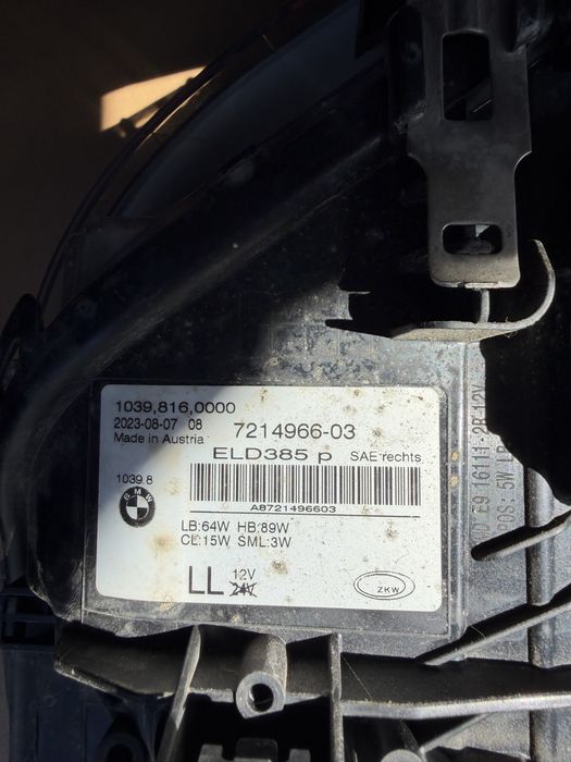 Far dreapta bmw g30 2018 cu module volan partea stanga