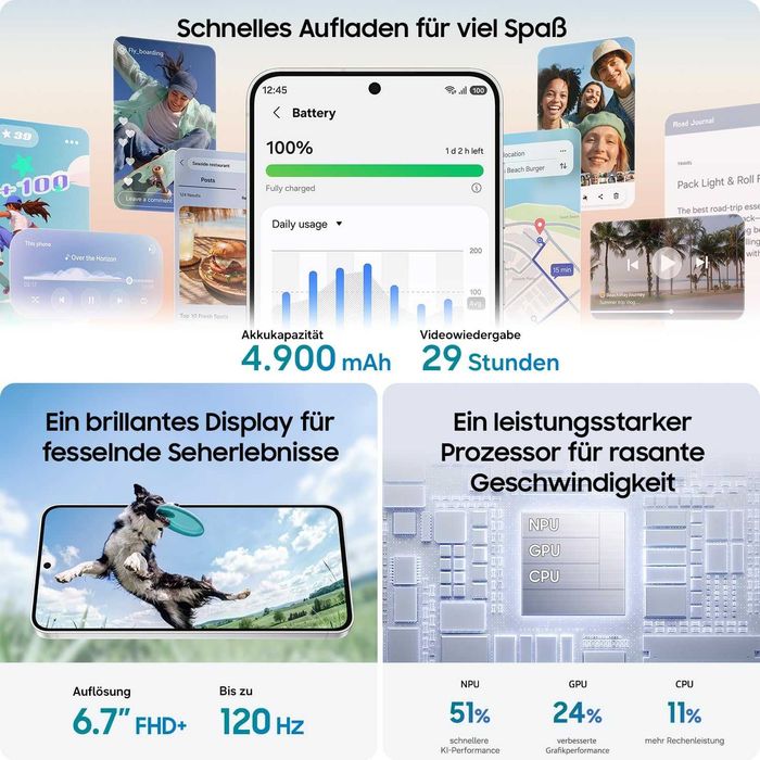 Samsung Galaxy S26 FE S741 5G Dual Sim 8GB RAM 128GB - Blueberry, Graphite, Pistachio Нов! 2г Гаранция!