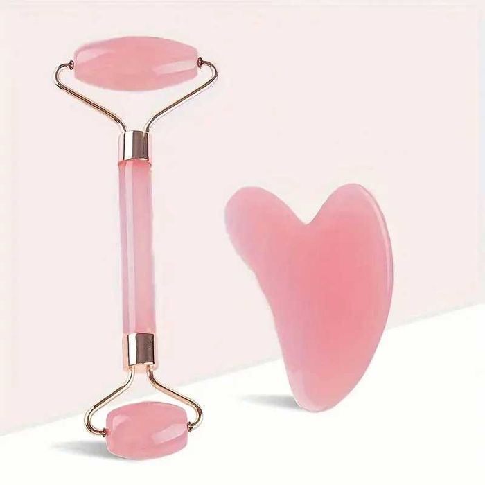 Aparat masaj din jad facial 2 role placa Gua Sha combo.     Aparat masaj relaxare cu 3 capete.     Aparat masaj pistol relax tone cu 4 capete 6 viteze