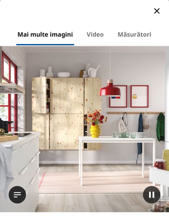 VIHALS Masă extensibilă, alb, 120/180x74 cm