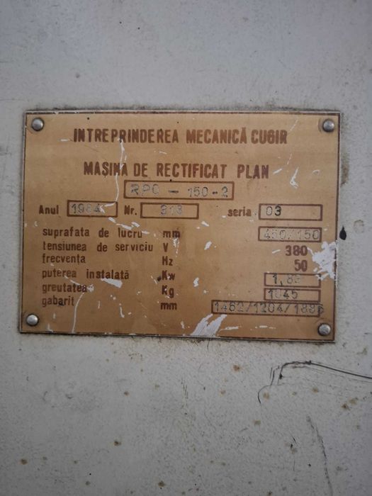 Masina rectificat plan