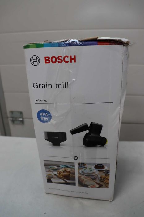 Мелница за зърнени култури Bosch MUZ9GM1 с конична мелница, непрекъсната степен на смилане, за всички видове зърнени култури с изключение на царевица