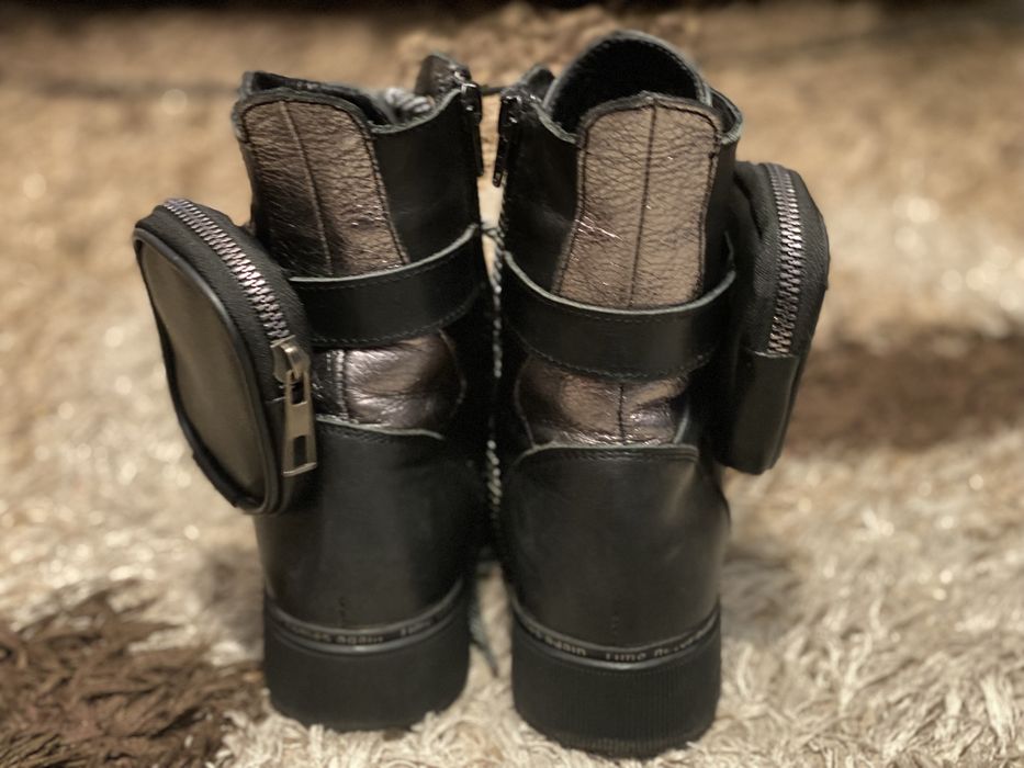 Зимнии ботинки  кожаные на девочку!