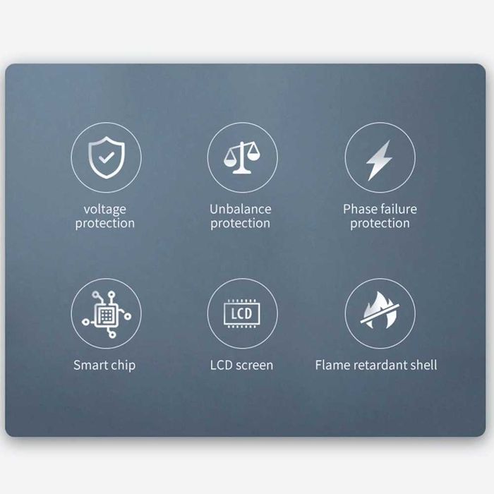 Трифазна защита пренапрежение за термопомпа