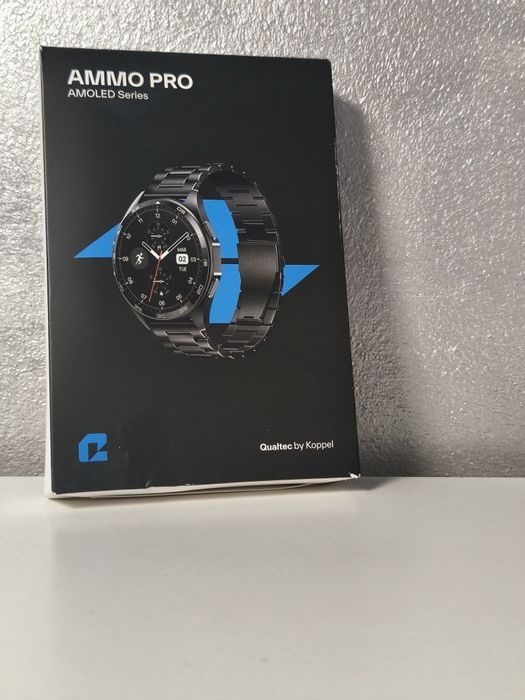 Ceas Smartwatch Qualtec AMMO PRO, AMOLED 1.43”, Apel Bluetooth, Negru