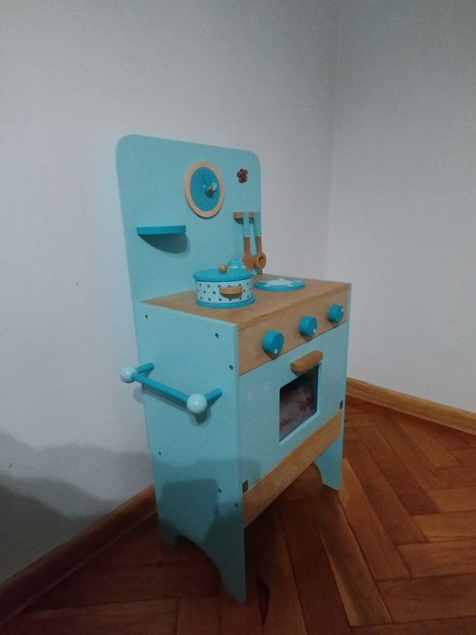 Bucătărie de joaca de lemn copii cu accesorii