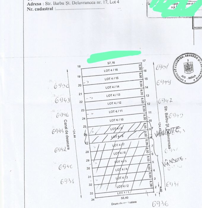 Teren de inchiriat/vanzare in Braila, Chercea