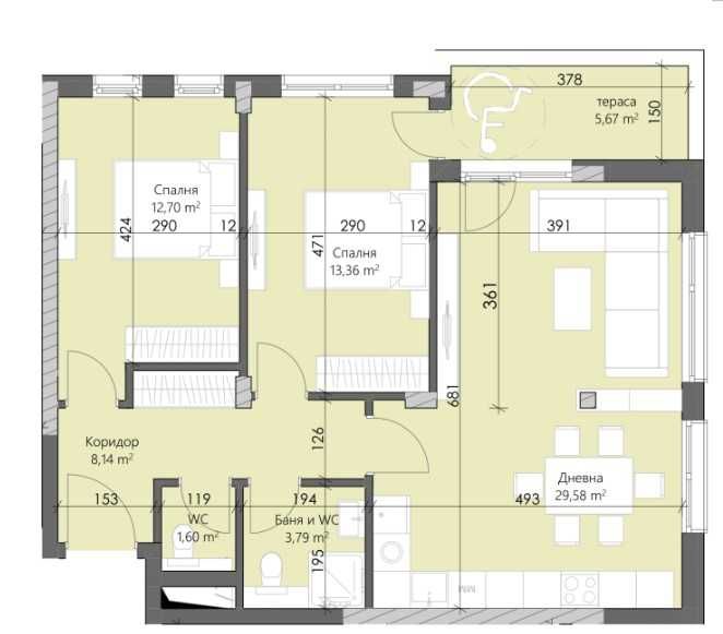 Продава се Тристаен апартамент в Пловдив, Кършияка - 108 кв.м за 1201 €/кв.м - Снимка #1