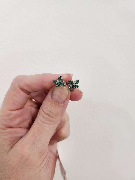 Сребърни обеци с кубични цирконии