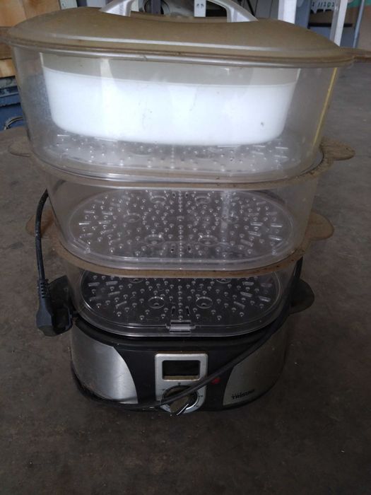 Aparat electric de gătit la abur pentru gătit rapid și sănătos