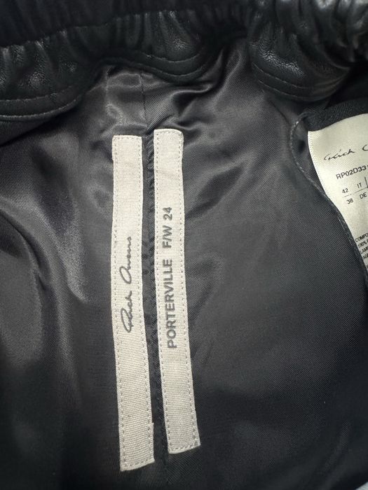 Rick Owens leather shorts