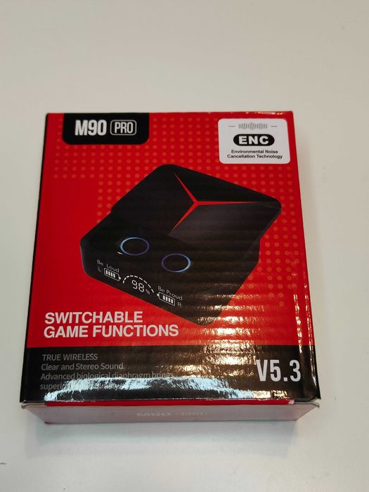 Casti Wireless M90 PRO TWS Bluetooth 5.3 LED Noise Cancelling IPX4